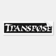 Original Transpose Logo Bumper Sticker