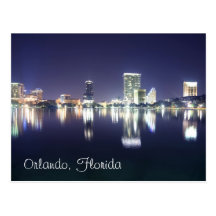 Orlando, Florida at night as seen from Lake Eola Post Cards