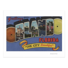 Orlando, Florida - Large Letter Scenes Postcard