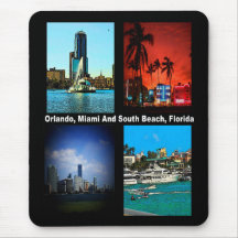 Orlando, Miami, South Beach Collage Mouse Pad