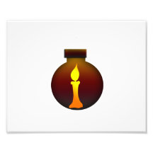 Ornament Dark Sunset with yellow candle graphic Photo Print