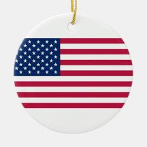 Ornament with flag of United States
