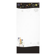 ornamental baker baking vase marketing rack card
