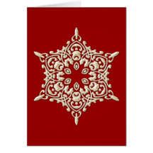 ORNAMENTAL SNOWFLAKE CARDS
