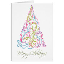 Ornate Christmas Tree Card
