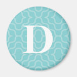 Ornate Contemporary Monogram - Letter D Fridge Magnets