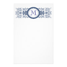 Ornate Customisable Monogram stationary Personalized Stationery