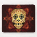 Ornate Flame Sugar Skull Mousemat