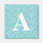 Ornate Floral Monogram - Letter A Refrigerator Magnet
