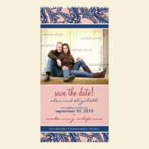 Ornate Floral Save the Date Announcement photo cards