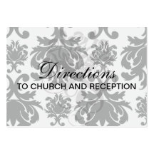 ornate formal black white damask business card templates