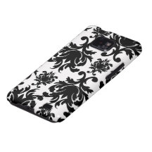 ornate formal black white damask samsung galaxy s cover