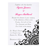 Ornate invitation white