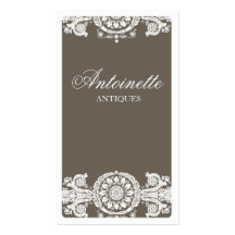 Ornate Light Brown Design Business Cards