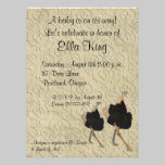 Ornate Ostrich Baby Invitation invitations