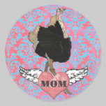 Ornate Ostrich Mum Sticker stickers