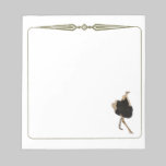 Ornate Ostrich Notepad notepads