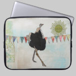 Ornate Ostrich Sunshine Computer Sleeve laptop sleeves