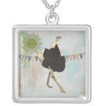 Ornate Ostrich Sunshine  Necklace