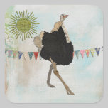 Ornate Ostrich Sunshine Sticker stickers