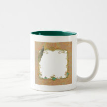 Ornate Peacock n Paisley Art Design Mugs
