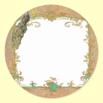 Ornate Peacock n Paisley Art Design stickers