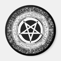 Ornate Pentagram Fridge Magnets