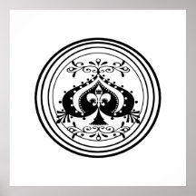 Ornate Poker Art Design Posters