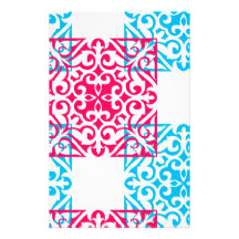 Ornate Squares Stationery Paper