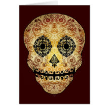 Ornate Sugar Skull Card