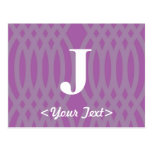 Ornate Woven Monogram - Letter J Post Card