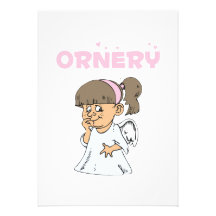 Ornery Little Angel Custom Invitations