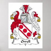 Orrell Family Crest Poster