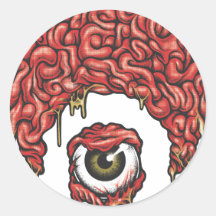 Osiris Brains Icon Round Stickers
