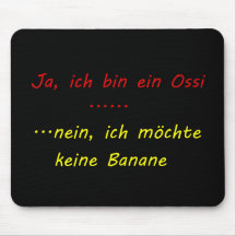 ossi banane rot,gelb mousepads