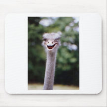 Ostrich Winking - Funny Mouse Pad