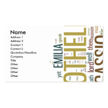 Othello Word Mosaic Business Cards