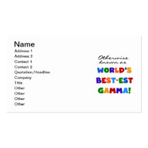 Otherwise Known as Best-est Gamma Gifts Business Cards