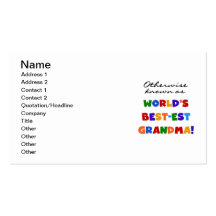 Otherwise Known as Best-est Grandma Gifts Business Card