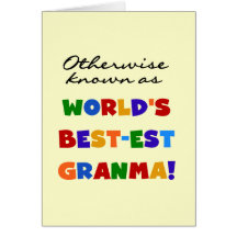 Otherwise Known as Best-est Granma Gifts Card