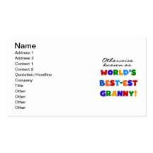 Otherwise Known as Best-est Granny Gifts Business Card Templates