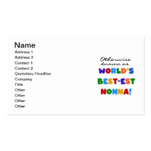 Otherwise Known as Best-est Nonna Tshirts Gifts Business Cards
