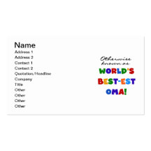 Otherwise Known as Best-est Oma Tshirts and Gifts Business Card
