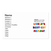 Otherwise known as World's Best-est Memaw Business Card