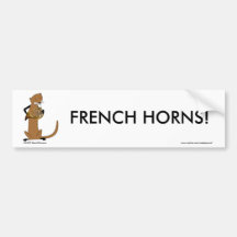 Otter Playing the French Horn Bumper Sticker