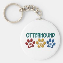 OTTERHOUND Mum Paw Print 1 Keychain