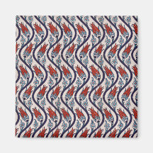 Ottomans Tulip Pattern / Tile Art Magnet