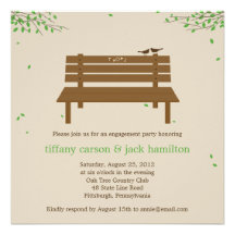 Our Bench Engagement Party Invitation