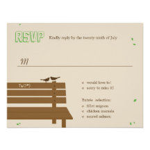Our Bench Wedding RSVP /Response Cards Custom Invite