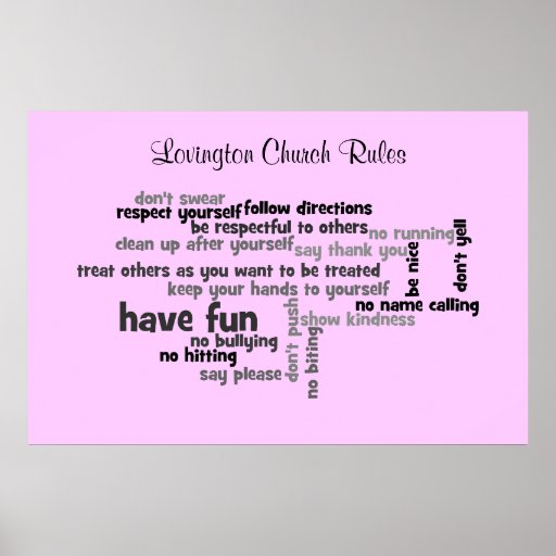 Our Church Rules Posters Zazzle